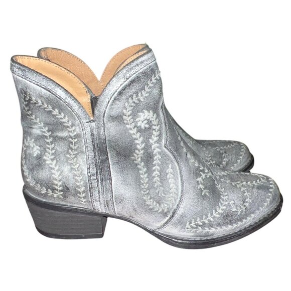 Sterling River Shoes - Vintage Sterling River Western Ankle Cowboy Boots size 7M Leather Womens